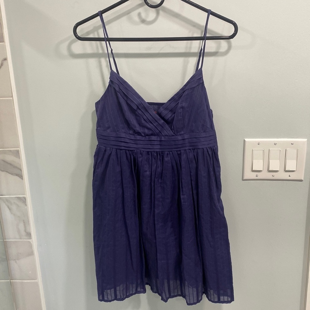 Blue spaghetti strap short dress small